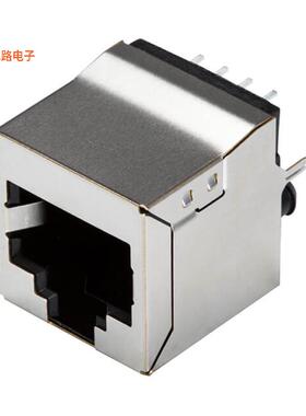 CRJ042-1-TH -原装[RJ JACK,1 PORT, 8P8C, 6U, SHIELD插孔