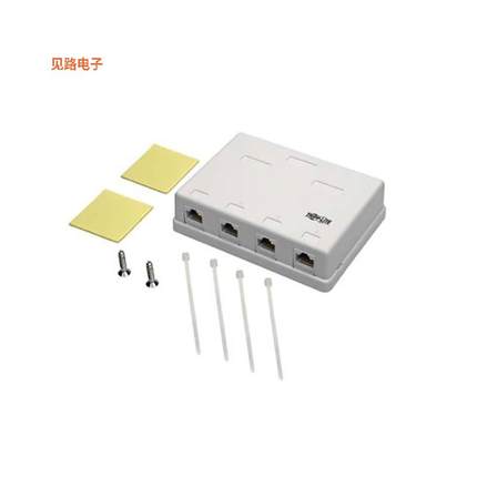 N236-004-WH -原装[CAT6 SURFACE-MOUNT BOX 4-PORT UN插孔