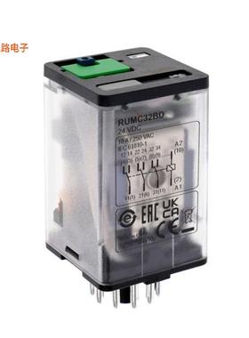 RUMC32BD -原装[RELAY 3CO CYL PIN 10A@250V 24VDC可插