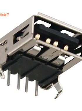 KUSBEX-ASFS1N-B30 -[全新CONN RCPT USB2.0 TYPEA 4POS VERT]