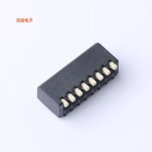 2.54-8P TPCB -原装[间距:2.54mm,P数:8P,卧贴,侧拨黑色拨码