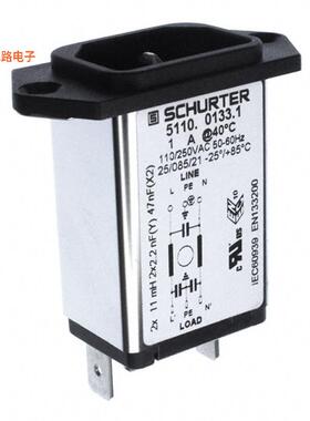 5110.0133.1 -[全新PWR ENT RCPT IEC320-C14 PANEL QC]