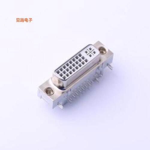 DVI-HX-103DIP -[DVI 24+5母座无边不带螺丝弯插DVI