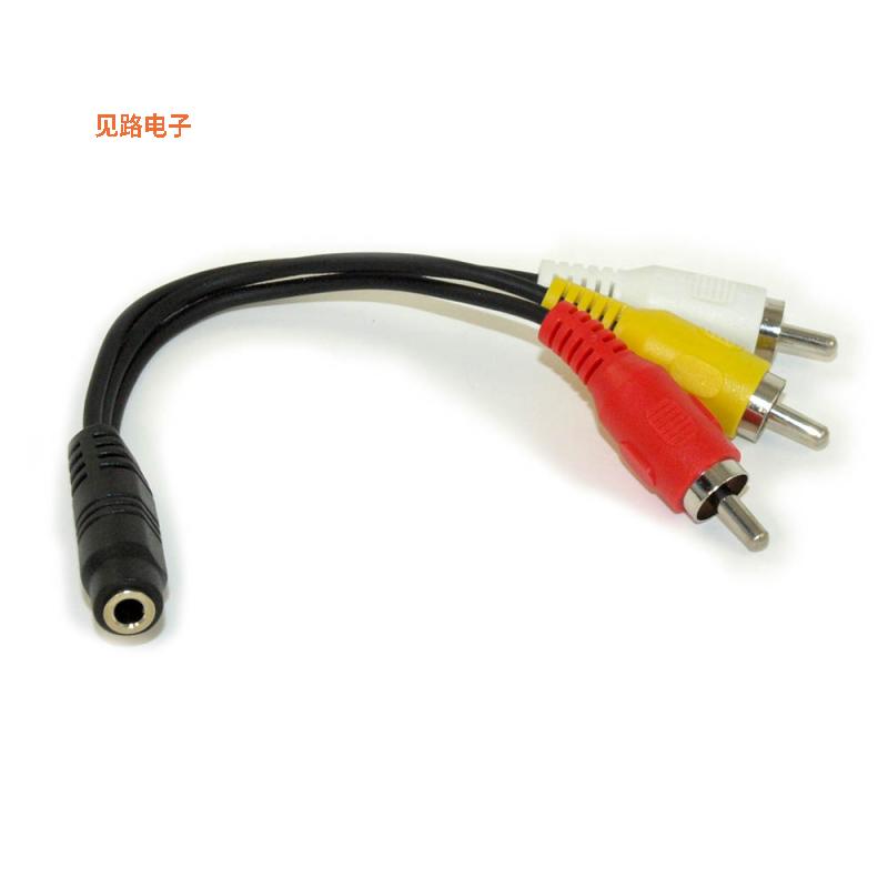FE-ADT-201 -[全新4'' 3.5 TRRS to 3 RCA F/M Cable]
