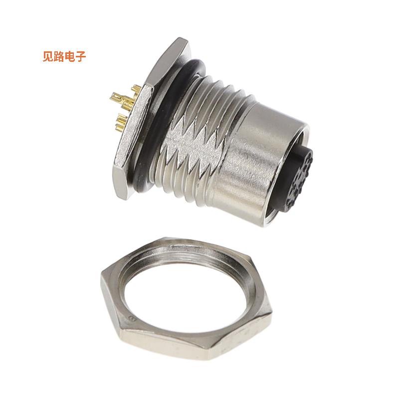 M12A-10PFFS-SF8001 -原装[M12 PANEL SOLDER CONN插座，母型插口