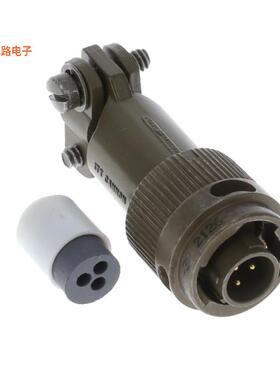 MS3116F8-3P -原装[CONN PLUG 3POS STRAIGHT W/PINS插头，公引脚