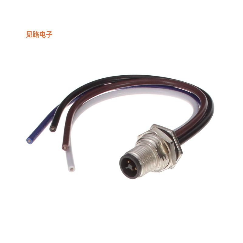 M12T-04PMMS-SF8C15 -[全新CONN PLUG MALE 4P WIR LEAD 0.49']