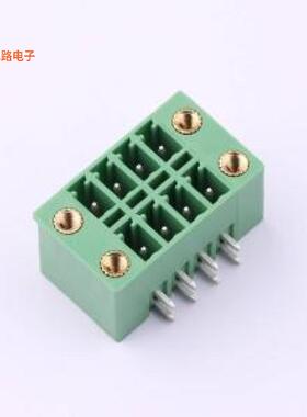 DB2ERHBM-3.81-2*4P-GN -[原装插拔式接线弯插,P=3.81mm