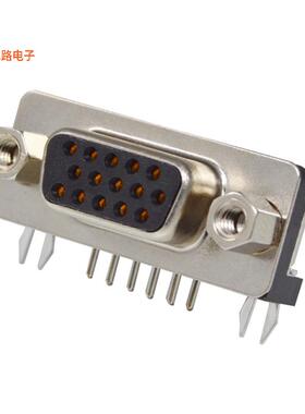 K61X-E15S-NJ -[全新CONN D-SUB HD RCPT 15P R/A SLDR]