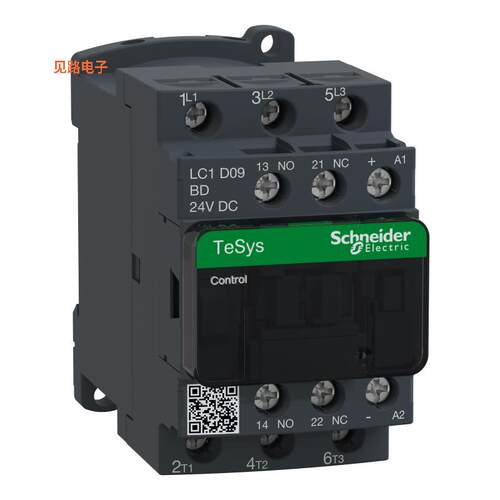 LC1D09BD -原装[TESYS 3P CTR 9A AC3 4KW 1NO1NC24底座安装