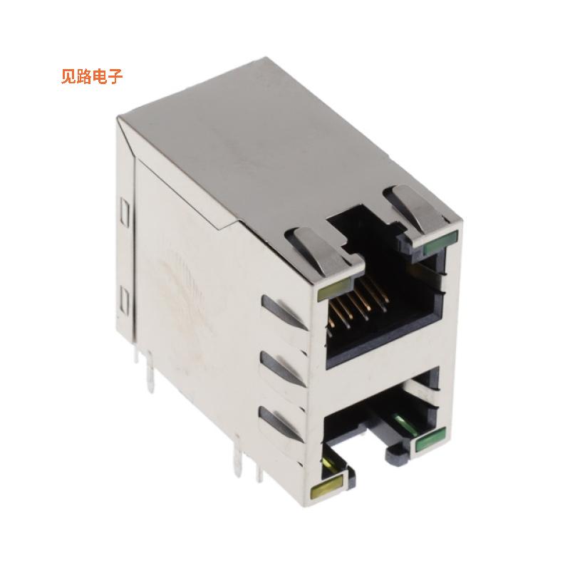 RJE1R288325413 -原装[8P8C, CAT6 OVER CAT5E, 2X1 STACK插孔