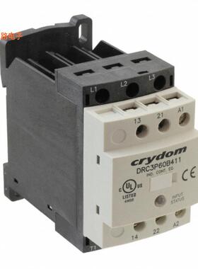 DRC3P60B411 -原装[SSR RELAY 3PST-NO 7.6A 48-600VDIN 轨道