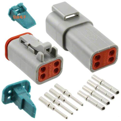 AT4PS-CKIT -原装[CONN PLUG&RCPT 4P CRIMP 16-18AWG插头和插座