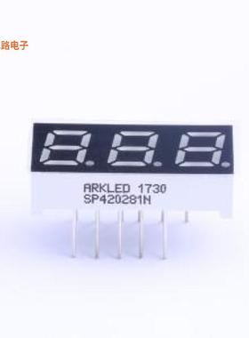 SP420281N -[0.28英寸，3位，共阴数码管插件数码管