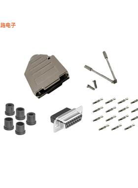 DCT-15FMD-KIT -原装[CONN D-SUB RCPT 15POS CRIMPD-Sub