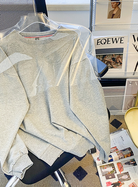 【断码清仓1件25，两件39】大码女装灰色卫衣女春秋款薄款大码胖m