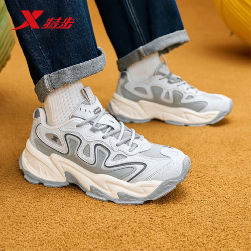 特步男鞋运动休闲鞋2025冬季新款