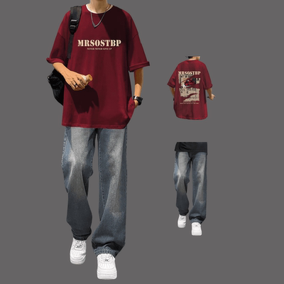 夏季套装短袖T恤男生ins潮流