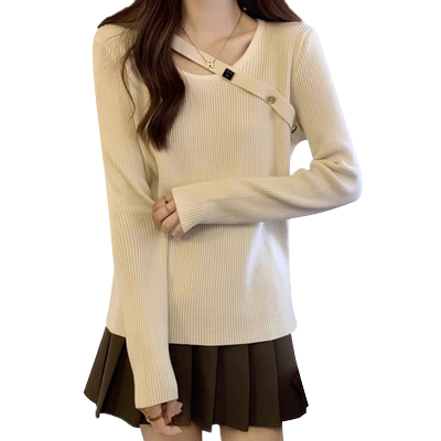 大码慵懒风毛衣针织衫打底衫胖mm