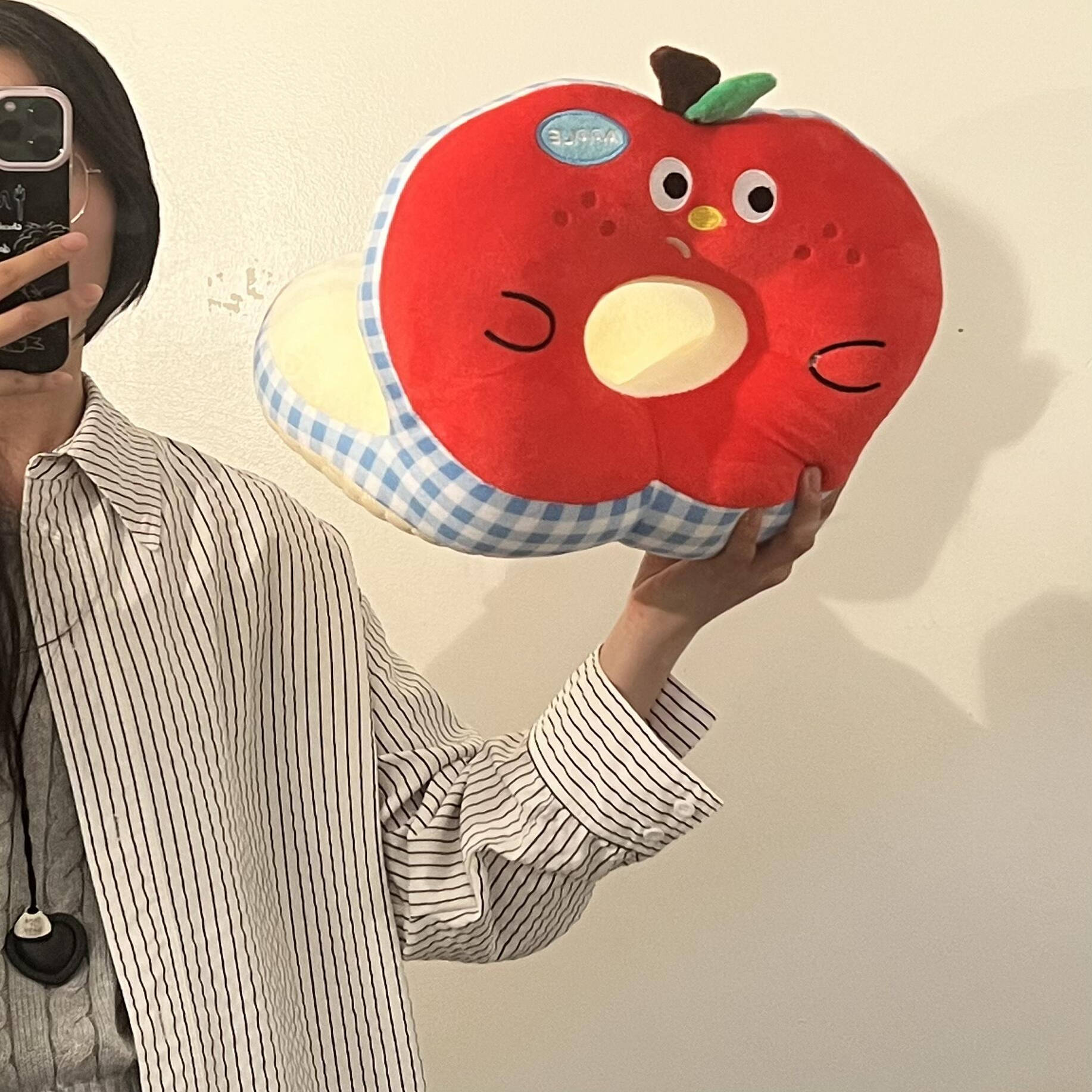 苹果午睡枕趴睡枕夏季冰丝办公室小学生午休趴桌子睡觉趴趴枕