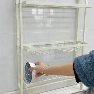 免打孔厨房置物架碗架沥水架放碗碟架台面窄缝上墙三层碗盘收纳架