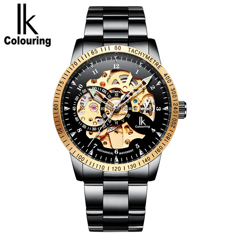 正品阿帕琦包邮IK镂空夜光时尚休闲男士表全自动机械手表幻彩防水