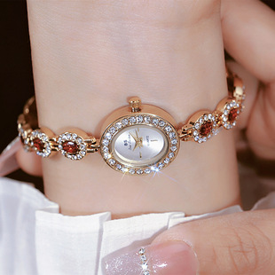 2026新款正品BS手表女抖音爆款中古椭圆轻奢满钻时尚潮流小巧防水