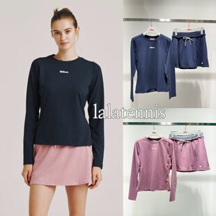 韩代｜Wilson网球系列柔软弹性修身保暖长袖T恤网球裙套装｜25秋