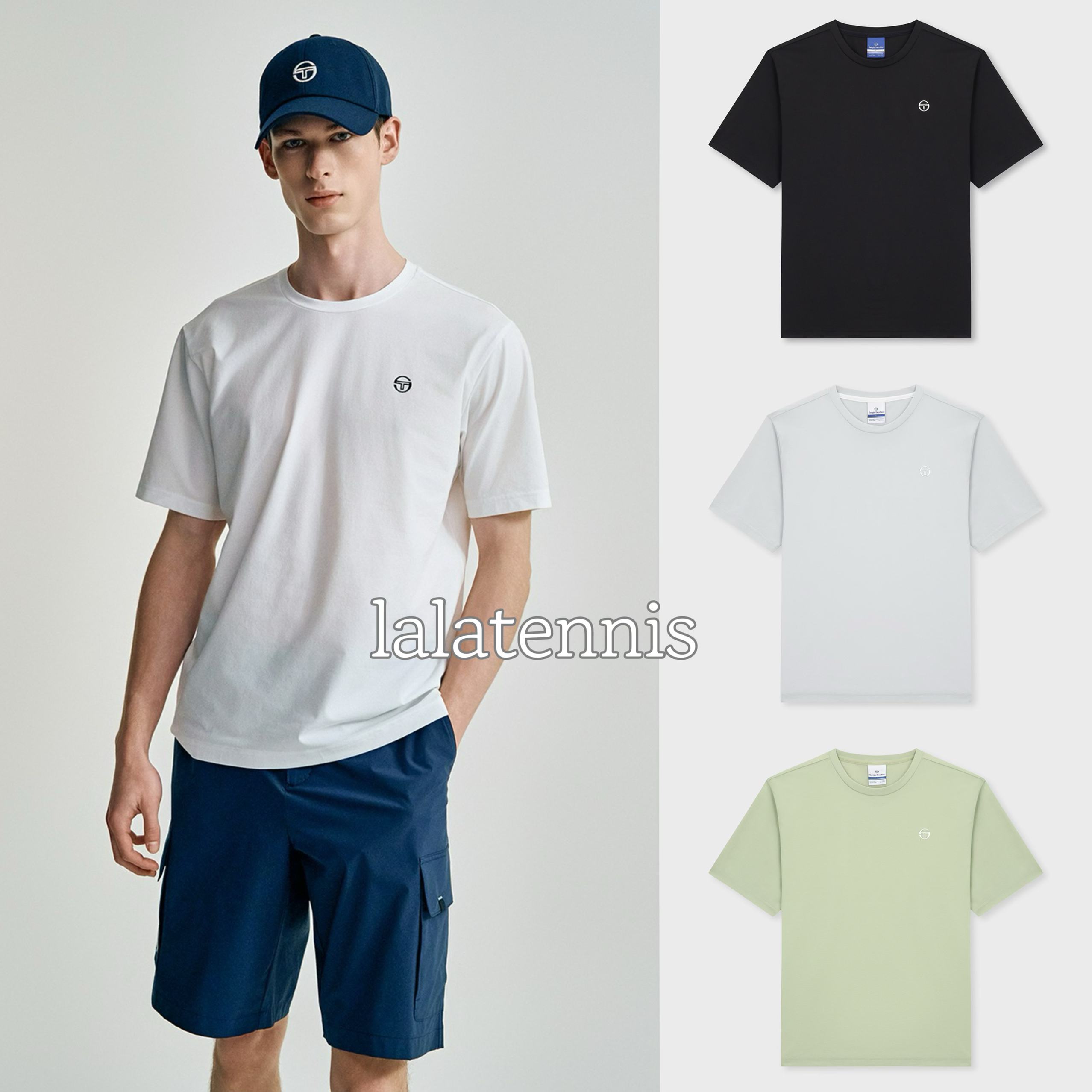 韩国代购｜男士Sergio Tacchini宽松版高弹速干基础款短袖｜25春