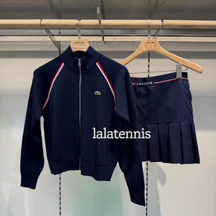 韩代|法国鳄鱼女士网球运动休闲立领拉链针织外套套装|25秋冬