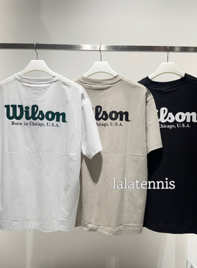 韩代 Wilson网球男女通用Puredry背部大logo宽松速干T恤 26春夏