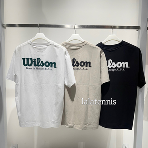 韩代 Wilson网球男女通用Puredry背部大logo宽松速干T恤 26春夏