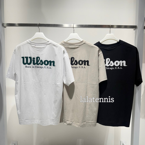 韩代 Wilson网球男女通用Puredry背部大logo宽松速干T恤 26春夏