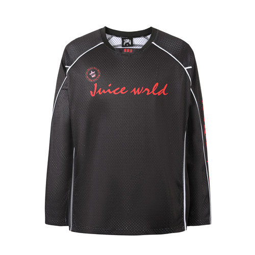 外星伴侣Juice WRLD FW25美式潮流拼接字母网眼透气橄榄球队服