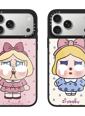 CASETI联名波点蝴蝶结哭娃适用iPhone17Promax手机壳苹果16Pro卡通可爱15镜面14防摔13MagSafe磁吸12全包潮壳