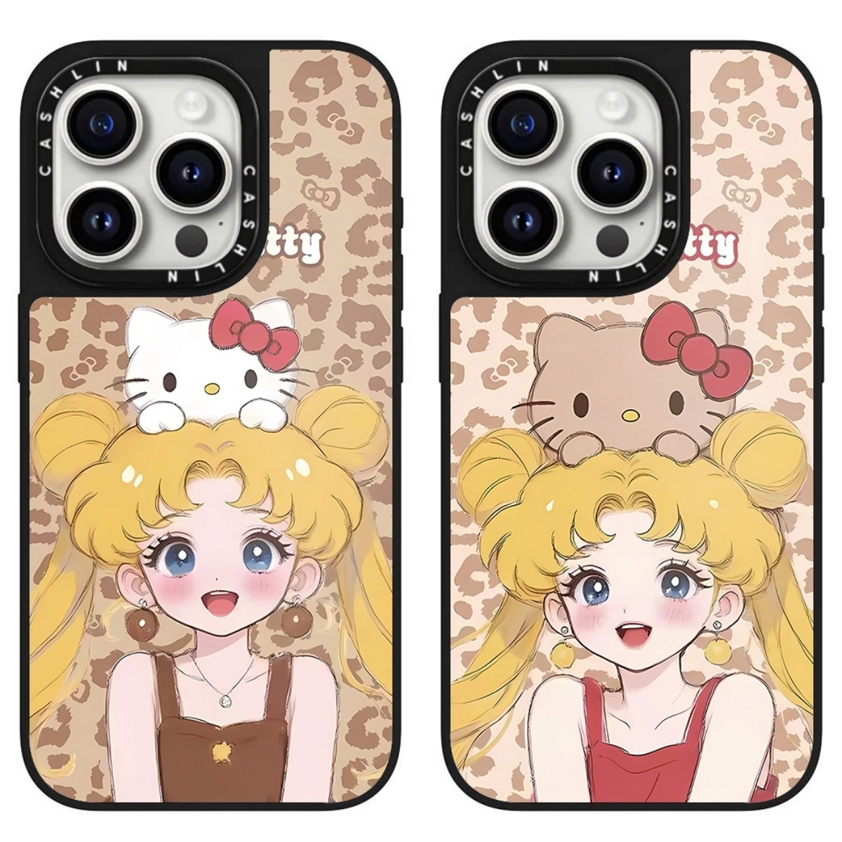 CASE联名豹纹美少女KT猫适用iPhone17ProMax手机壳苹果16Pro可爱15防摔MagSafe磁吸14卡通13镜面12创意全包壳