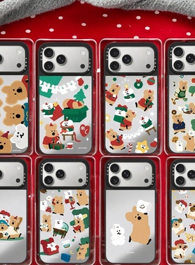CASE联名新款圣诞柿子熊用于iPhone17promax手机壳苹果16pro防摔15个性14可爱潮流13MagSafe磁吸12防摔保护套