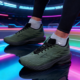 美津浓2025新款男女专业跑步鞋减震轻便学生青少年运动鞋RIDER 28