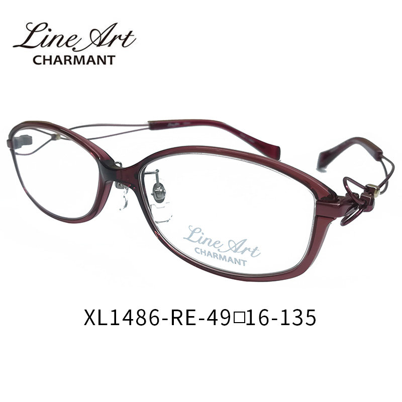 LineArt CHARMANT全框镜架超轻纯钛商务时尚近视夏蒙眼镜架XL1486