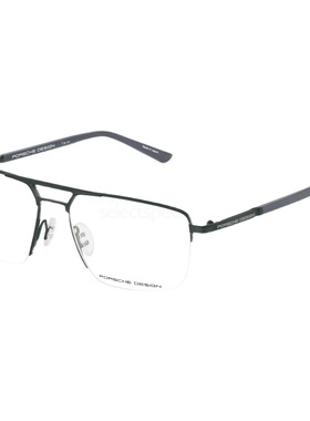 PORSCHE DESIGN保时捷男士商务方形半框大框纯钛眼镜架镜框P8398