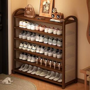 鞋架子家用门口多层简易收纳中古风2026新款出租房宿舍入户门鞋柜