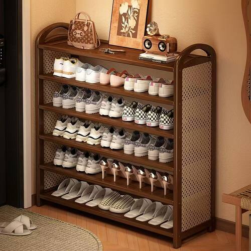 中古风塑藤款鞋架收纳鞋柜