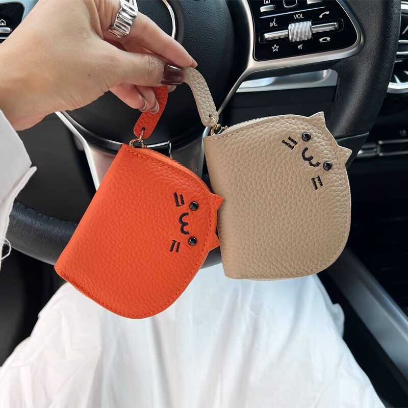 新款韩版猫咪可爱小巧消磁卡包女士高级感超萌风琴多卡位钱包