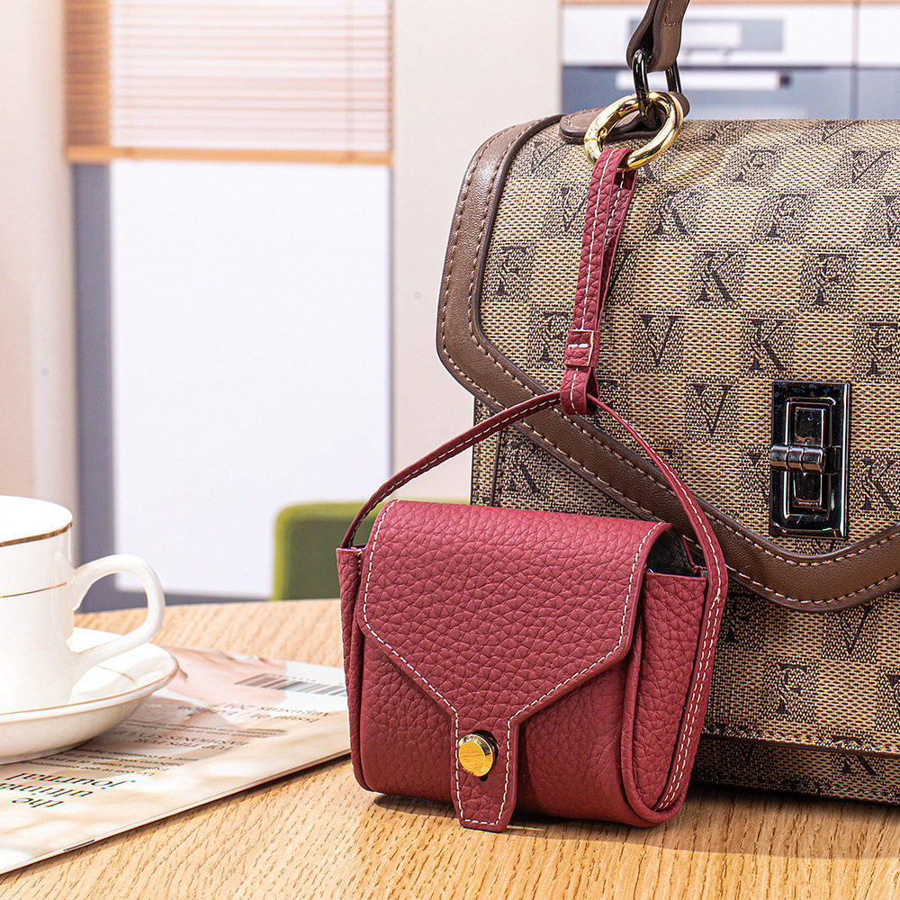 荔枝纹百搭休闲耳机包新款2026春季包挂饰口红收纳小包零钱包卡包