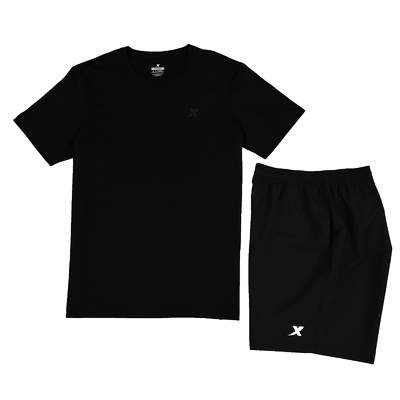 特步夏季运动套装男透气冰丝速干跑步服官方正品宽松大码健身休闲