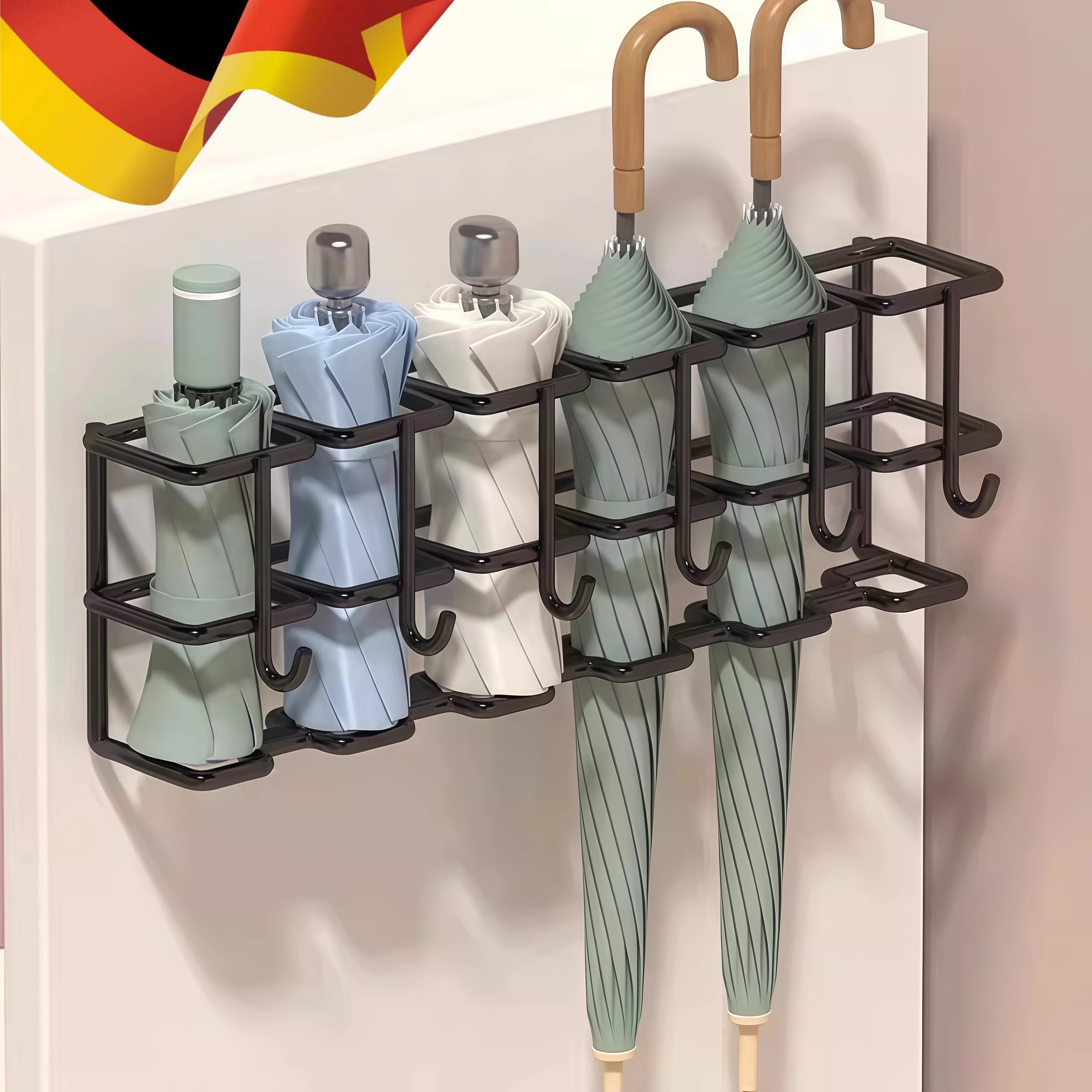 雨伞收纳架雨伞架放伞置物架神器家用门口壁挂式置挂伞架收纳挂钩