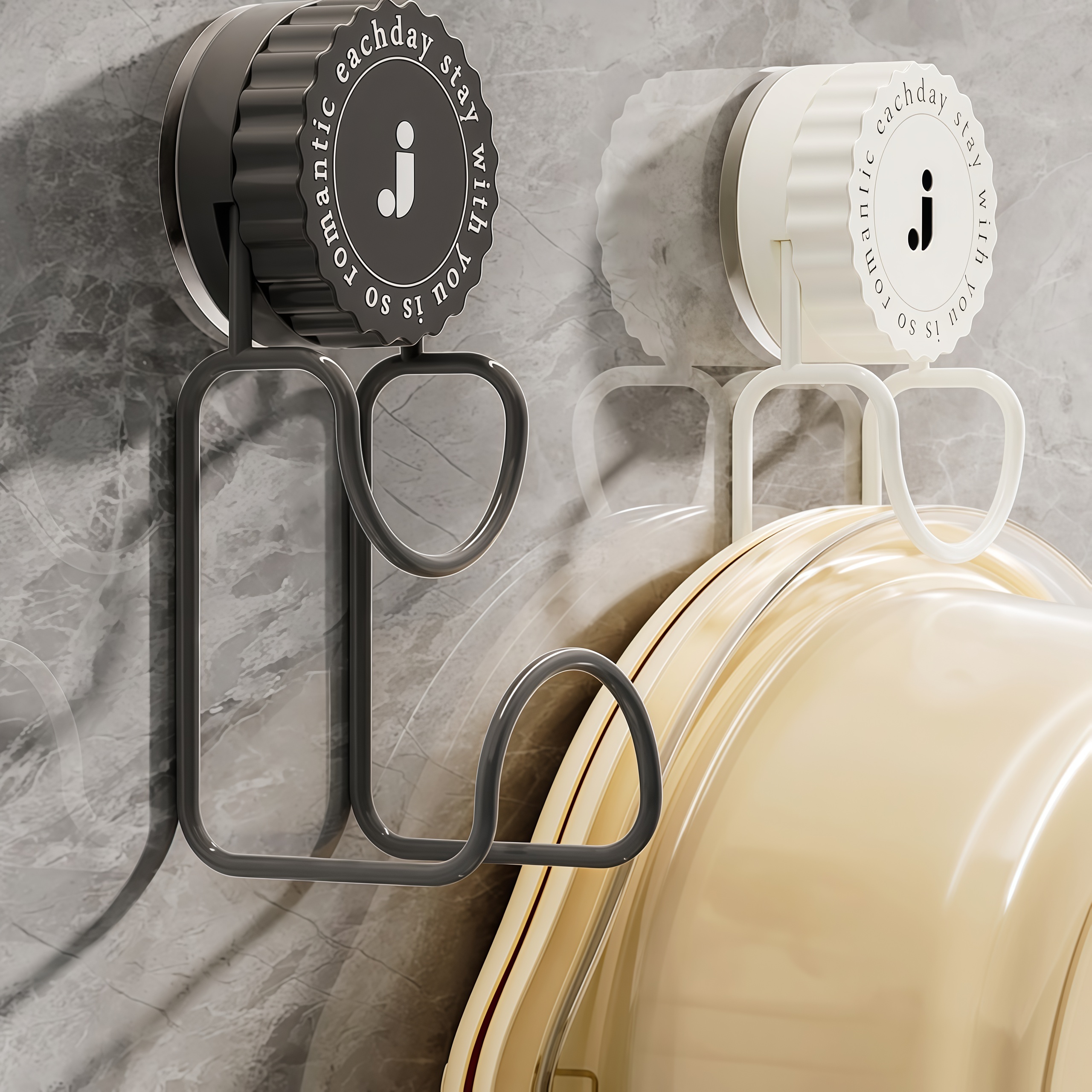 旋转吸盘脸盆架脸盆挂钩收纳架强力置物架盆子免打孔壁挂式挂盆