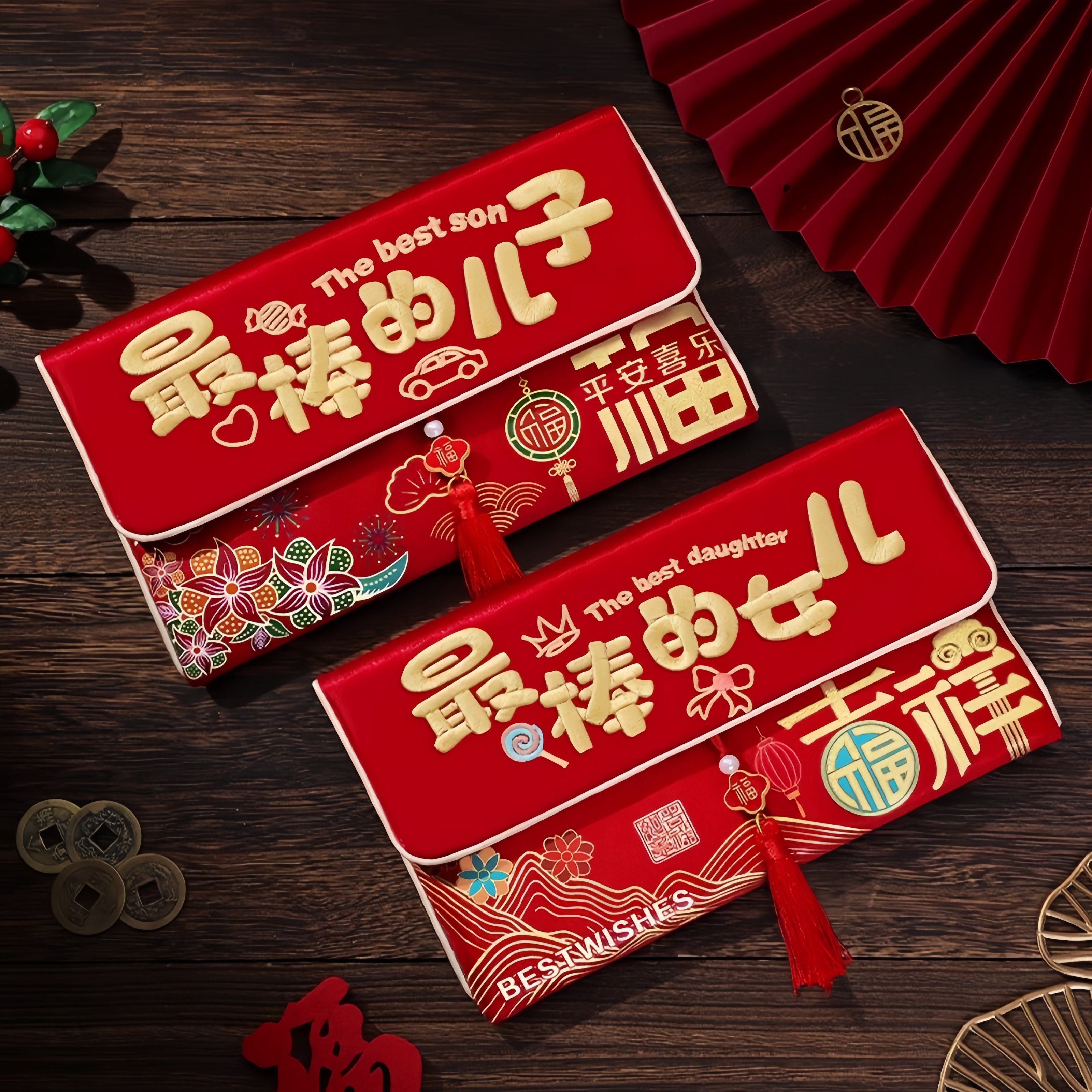 马年新年红包2026新款布艺红包袋棒的儿子女儿春节过年压岁钱袋,节庆用品/礼品,红包/利是封,淘宝优惠券,粉丝福利购,淘宝优惠卷