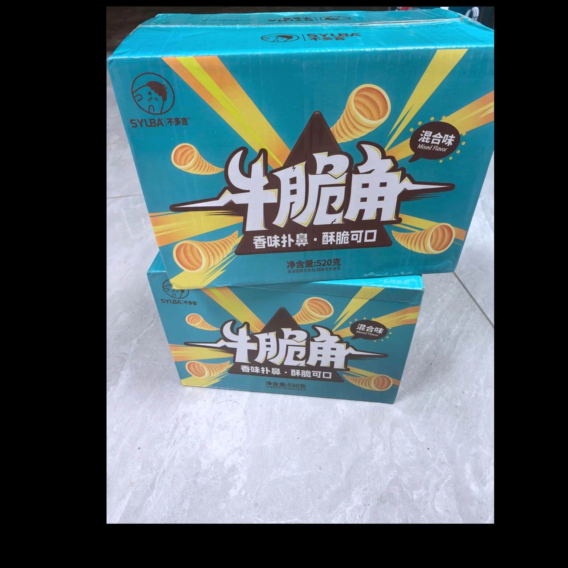 不言多【整箱】牛脆角尖角脆休闲膨化三角脆海底锅巴捞解馋零食