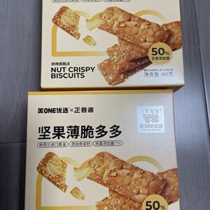 美ONE优选坚果薄脆多多饼干薄脆料足低温烘焙解馋追剧代餐早餐